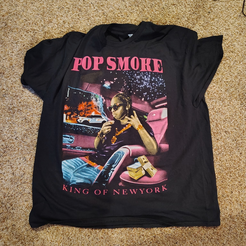 VLONE Black Pop Smoke Graphic Tee